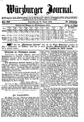 Würzburger Journal Donnerstag 25. August 1870