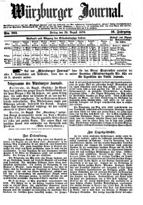 Würzburger Journal Freitag 26. August 1870