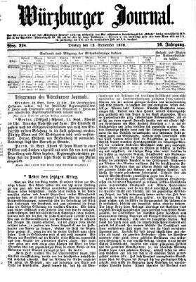 Würzburger Journal Dienstag 13. September 1870