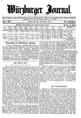 Würzburger Journal Freitag 23. September 1870