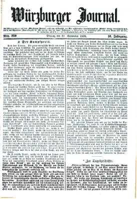 Würzburger Journal Dienstag 27. September 1870