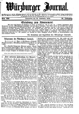 Würzburger Journal Donnerstag 29. September 1870