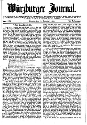 Würzburger Journal Samstag 12. November 1870