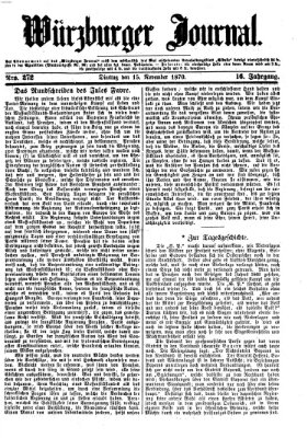 Würzburger Journal Dienstag 15. November 1870