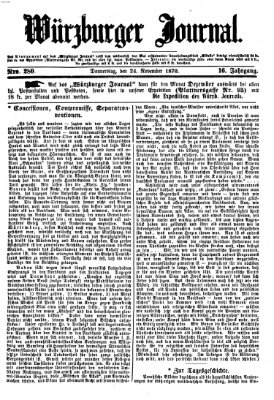 Würzburger Journal Donnerstag 24. November 1870