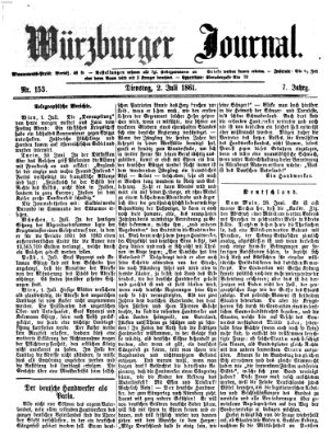 Würzburger Journal Dienstag 2. Juli 1861