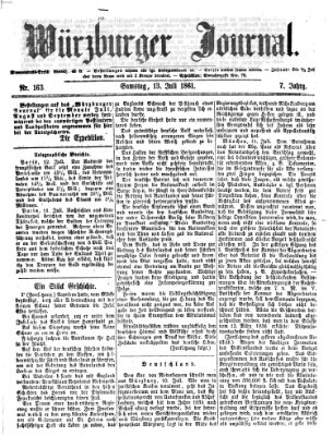 Würzburger Journal Samstag 13. Juli 1861