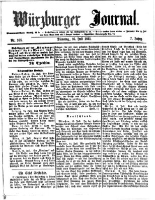 Würzburger Journal Dienstag 16. Juli 1861