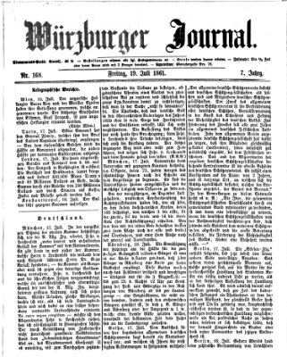 Würzburger Journal Freitag 19. Juli 1861