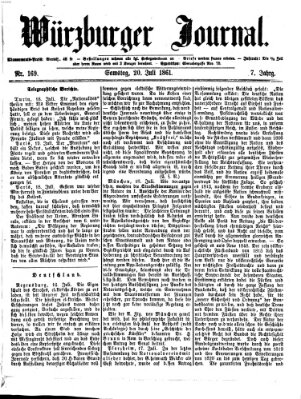 Würzburger Journal Samstag 20. Juli 1861