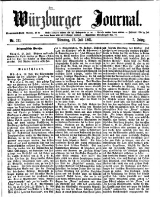 Würzburger Journal Dienstag 23. Juli 1861