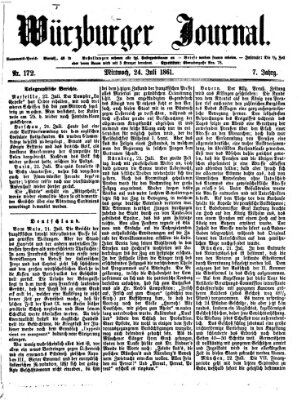 Würzburger Journal Mittwoch 24. Juli 1861