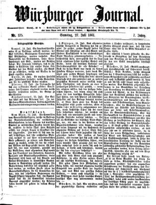 Würzburger Journal Samstag 27. Juli 1861