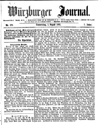 Würzburger Journal Donnerstag 1. August 1861