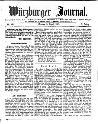 Würzburger Journal Montag 5. August 1861