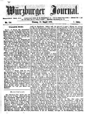 Würzburger Journal Montag 19. August 1861