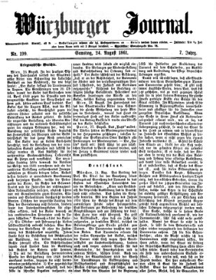 Würzburger Journal Samstag 24. August 1861