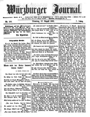 Würzburger Journal Dienstag 27. August 1861