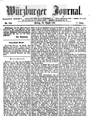 Würzburger Journal Freitag 30. August 1861