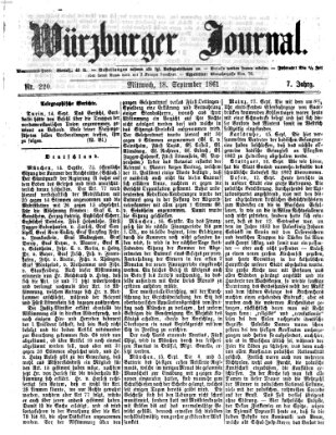 Würzburger Journal Mittwoch 18. September 1861