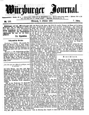 Würzburger Journal Mittwoch 9. Oktober 1861