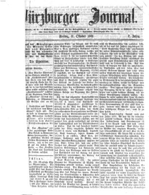 Würzburger Journal Freitag 11. Oktober 1861