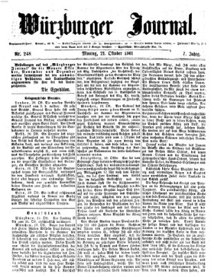 Würzburger Journal Montag 21. Oktober 1861