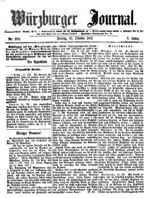 Würzburger Journal Freitag 25. Oktober 1861