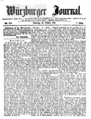 Würzburger Journal Samstag 26. Oktober 1861