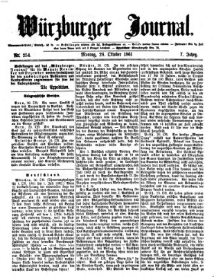 Würzburger Journal Montag 28. Oktober 1861