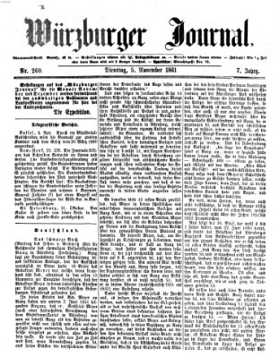 Würzburger Journal Dienstag 5. November 1861