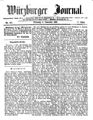 Würzburger Journal Mittwoch 6. November 1861