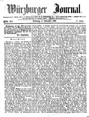 Würzburger Journal Samstag 9. November 1861