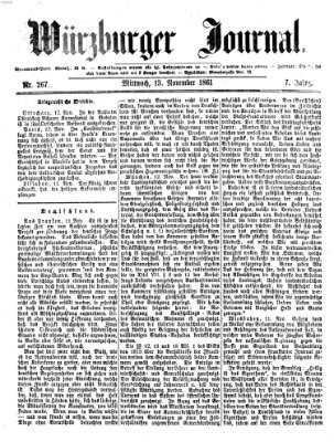 Würzburger Journal Mittwoch 13. November 1861