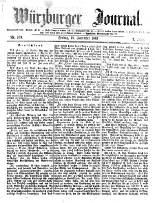 Würzburger Journal Freitag 15. November 1861