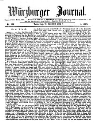 Würzburger Journal Donnerstag 21. November 1861