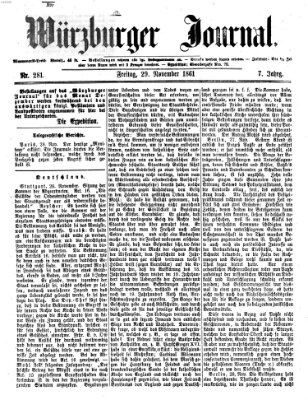 Würzburger Journal Freitag 29. November 1861