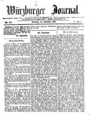 Würzburger Journal Samstag 30. November 1861