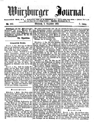 Würzburger Journal Mittwoch 4. Dezember 1861