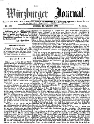 Würzburger Journal Mittwoch 11. Dezember 1861