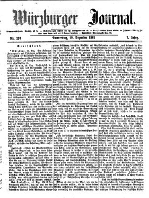 Würzburger Journal Donnerstag 19. Dezember 1861