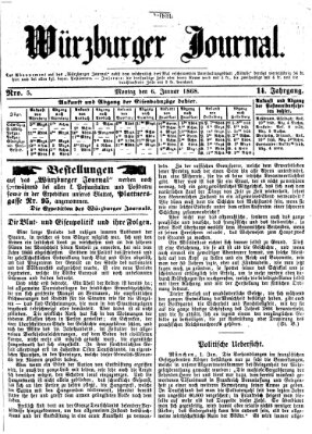 Würzburger Journal Montag 6. Januar 1868