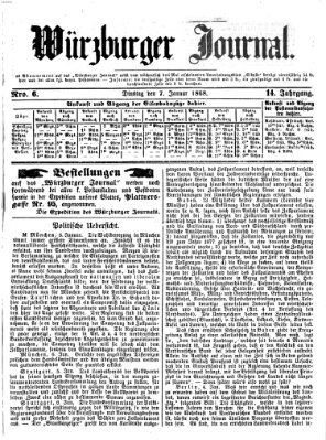 Würzburger Journal Dienstag 7. Januar 1868