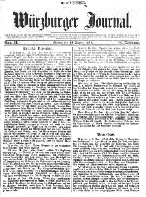 Würzburger Journal Montag 13. Januar 1868