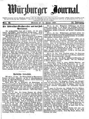 Würzburger Journal Mittwoch 15. Januar 1868