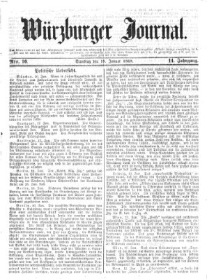 Würzburger Journal Samstag 18. Januar 1868