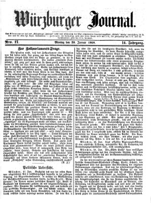 Würzburger Journal Montag 20. Januar 1868