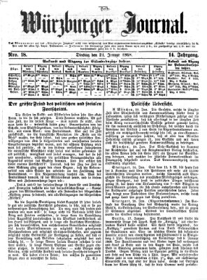 Würzburger Journal Dienstag 21. Januar 1868