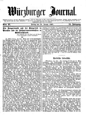 Würzburger Journal Freitag 24. Januar 1868