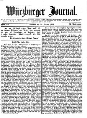 Würzburger Journal Mittwoch 29. Januar 1868